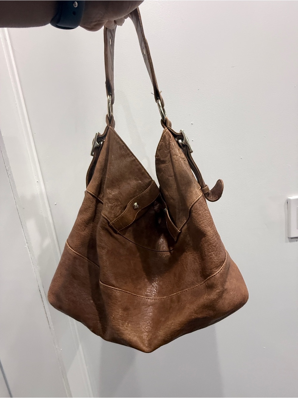 Rebecca Minkoff Brown Leather Hobo Shoulder Bag - Picture 3 of 14